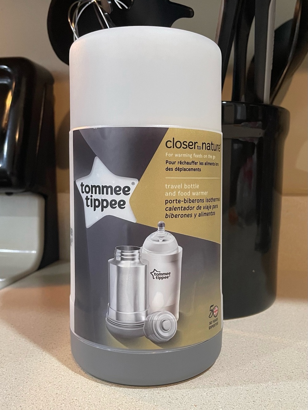 Tommee Tippee Closer to Nature Travel Bottle & Food Warmer — Grey